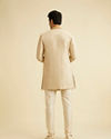 Manyavar Men Glamorous Cream Indo Western Set