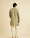 Manyavar Men Green Patterned Indo Western Set