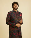 Manyavar Men Charming Blue Indo Western