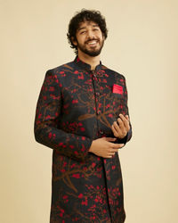 Manyavar Men Charming Blue Indo Western