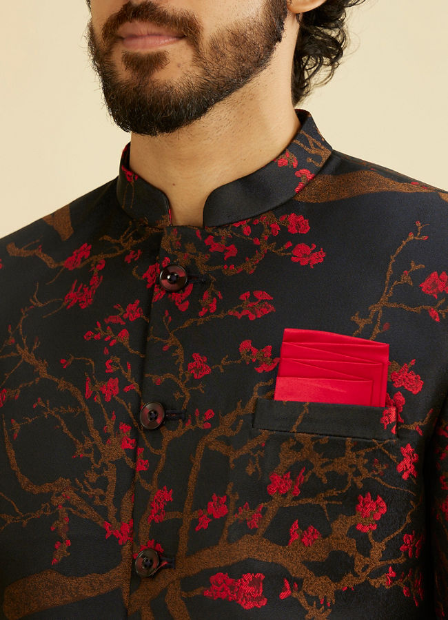 Manyavar Men Charming Blue Indo Western