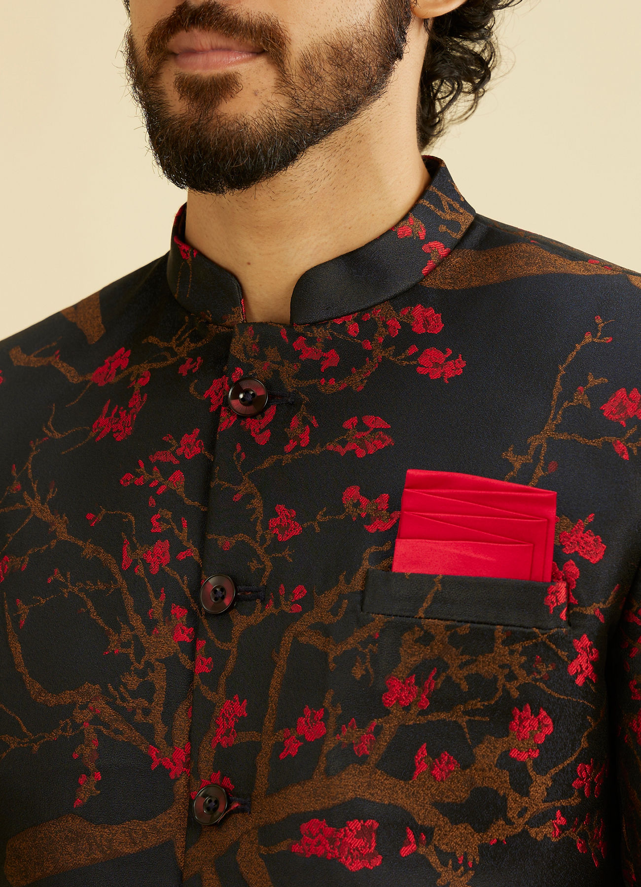 Manyavar Men Charming Blue Indo Western
