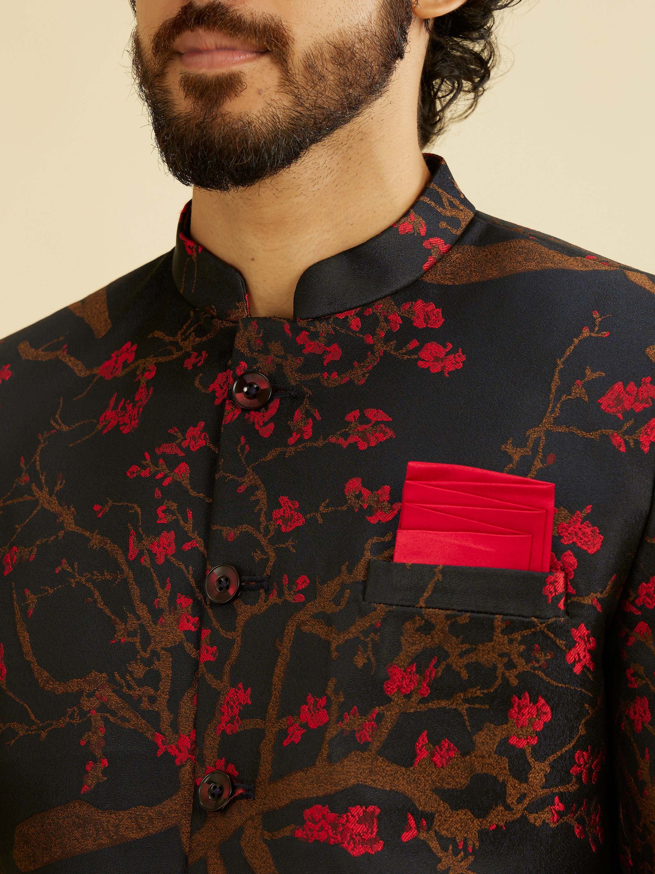 Manyavar Men Charming Blue Indo Western