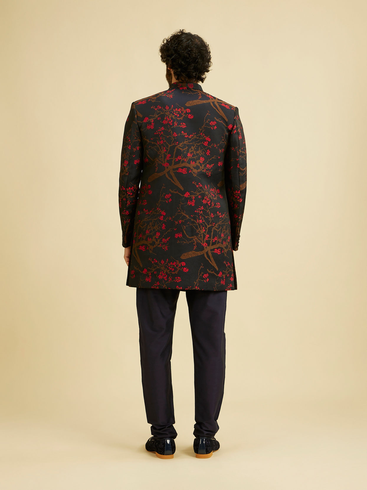 Manyavar Men Charming Blue Indo Western