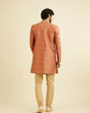 Manyavar Men Outlandish Rust Indo Western Set