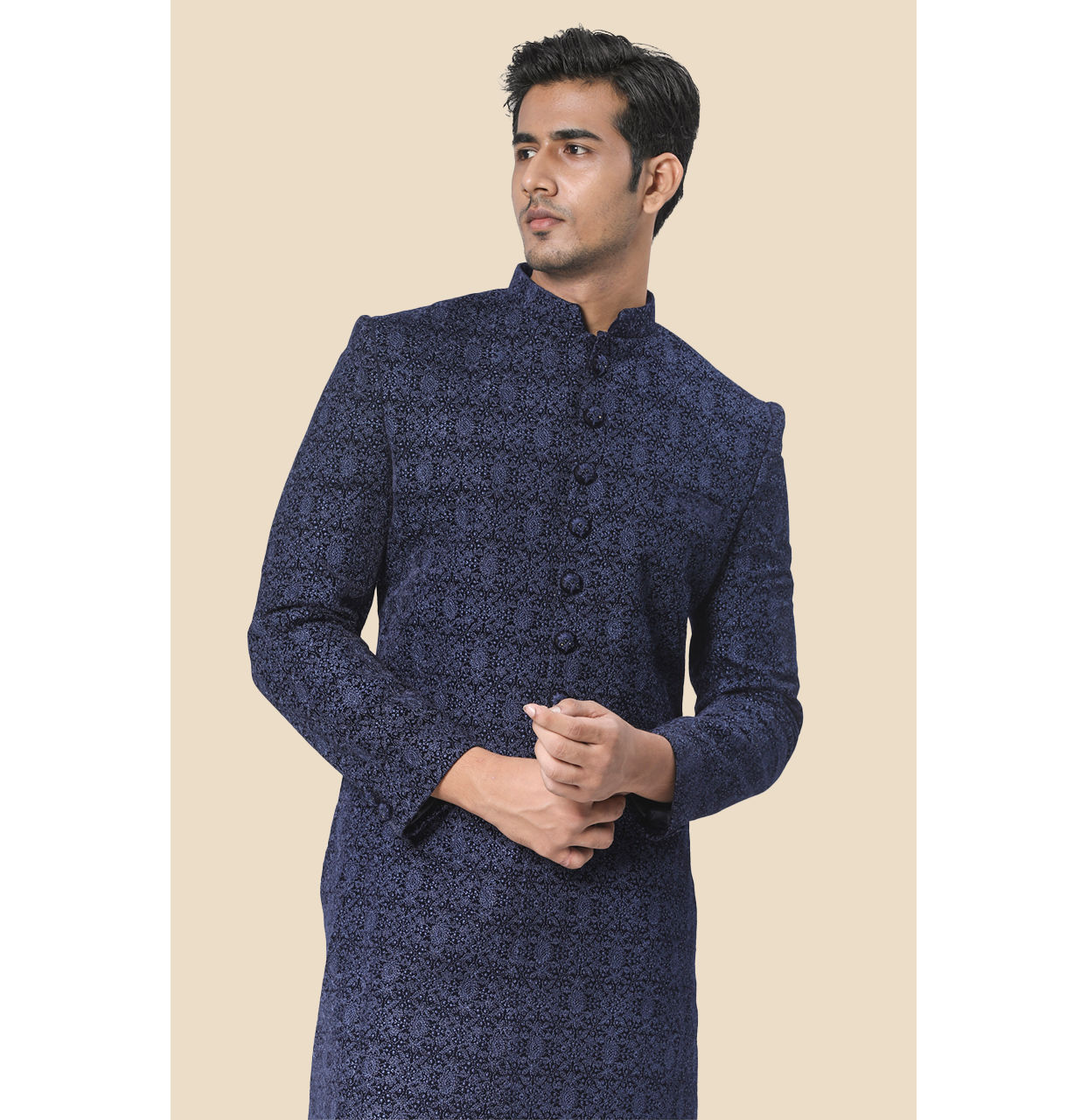 Blue Net Indo Western Set (Seto Of 2) main image 1