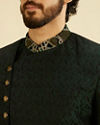 Manyavar Men Suave Green Indo Western With Dupatta