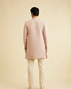 alt message - Manyavar Men Pastel Pink Achkan Indo Western image number 4