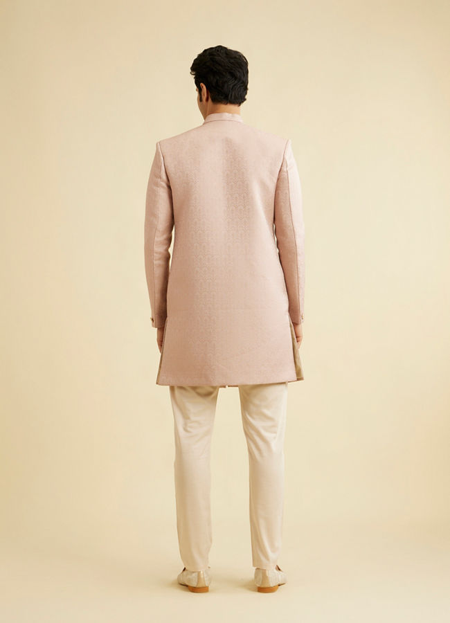 Manyavar Men Pastel Pink Achkan Indo Western
