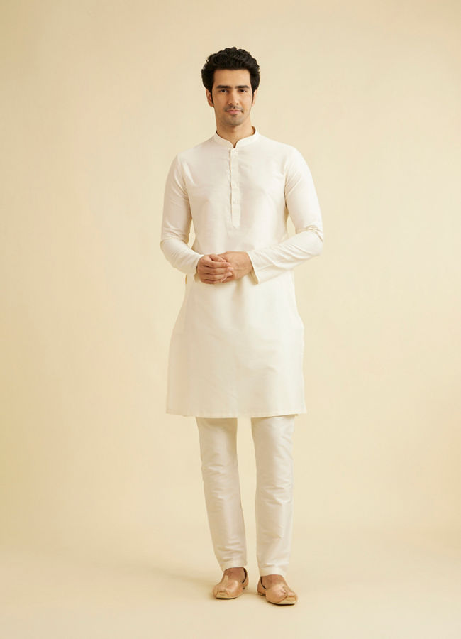 Manyavar Men Faded Pink Floral Indo Western