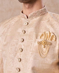 Manyavar Men Peach Spellbind Indo Western