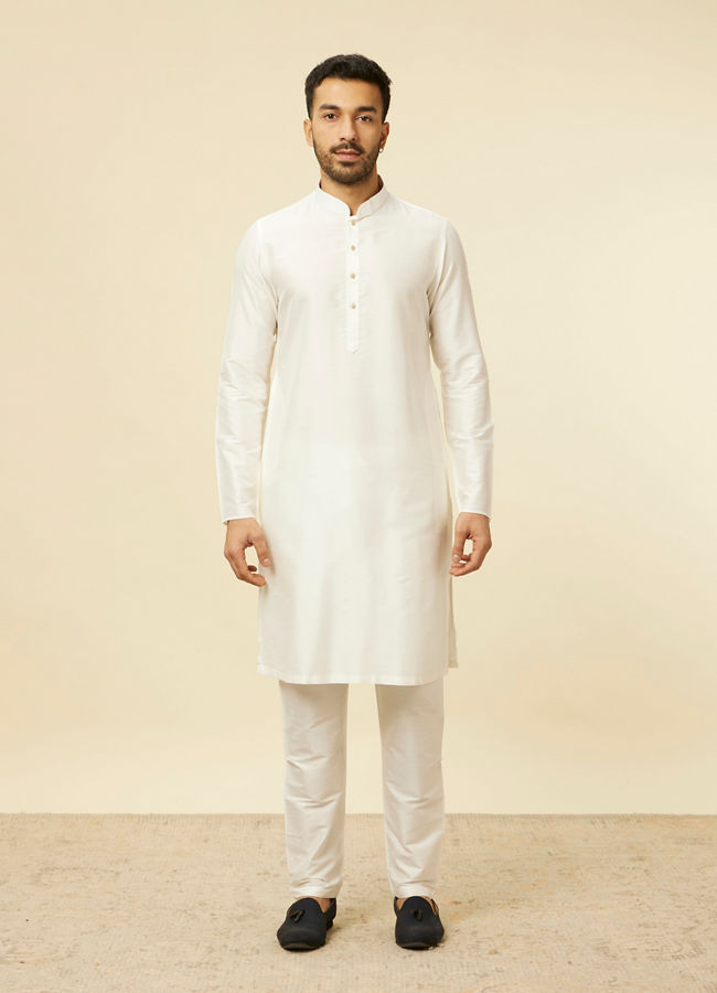 Manyavar Men Blue Brocade Jacquard Self Design Indo Western