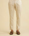 Manyavar Men Cream Beige Sequinned Layered Indo Western Set