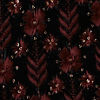 Mauve Wine Floral String Patterned Indo Western Jacket Set