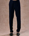 Manyavar Men Velveteen Dark Blue Radiance Indo Western