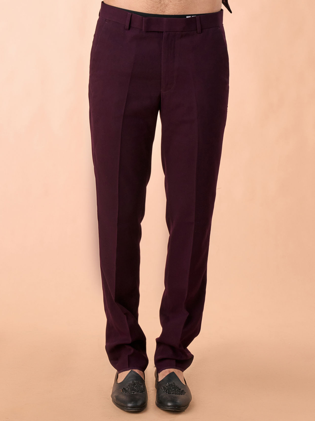 Manyavar Men Grape Velvet Splendor Indo Western