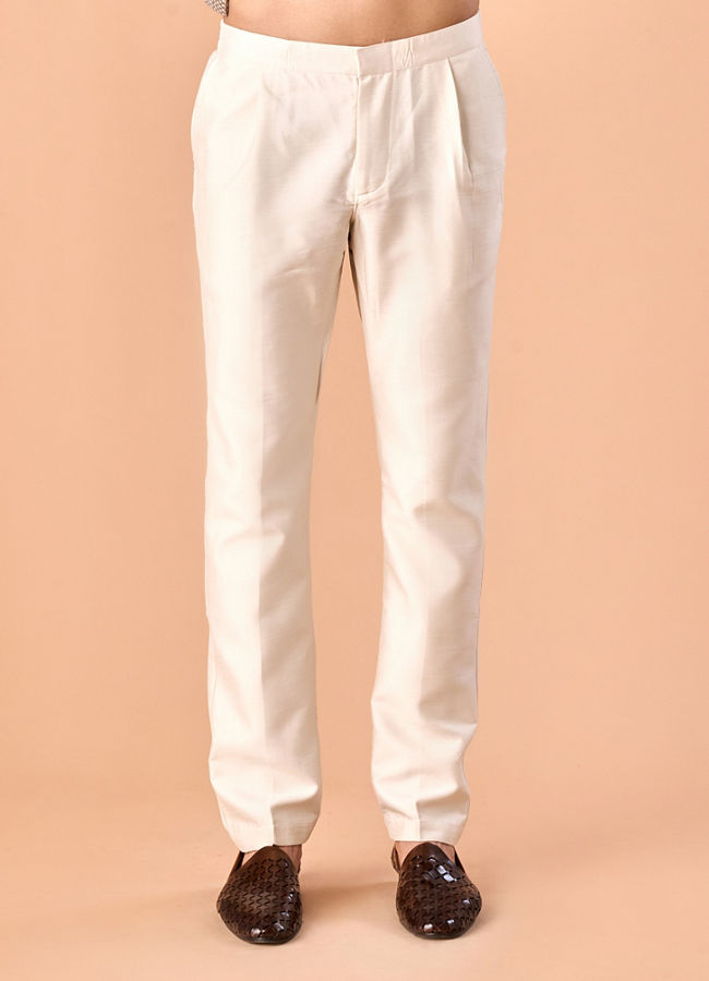 Manyavar Men Walnut Velvet Elegance Indo Western