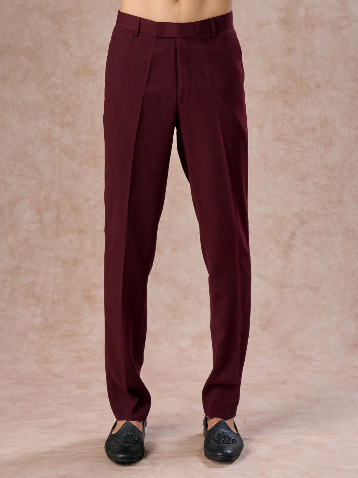 Manyavar Men Velvety Wine Indo Western Elegance