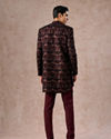 Manyavar Men Velvety Wine Indo Western Elegance