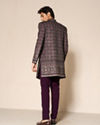 Manyavar Men Exquisite Purple Velvet Indo Western