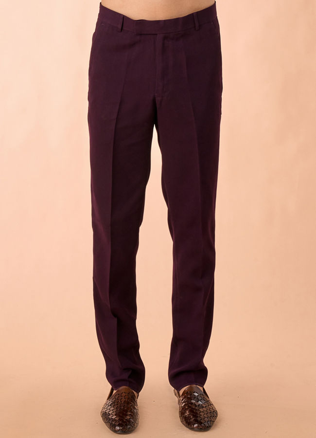 Manyavar Men Exquisite Purple Velvet Indo Western