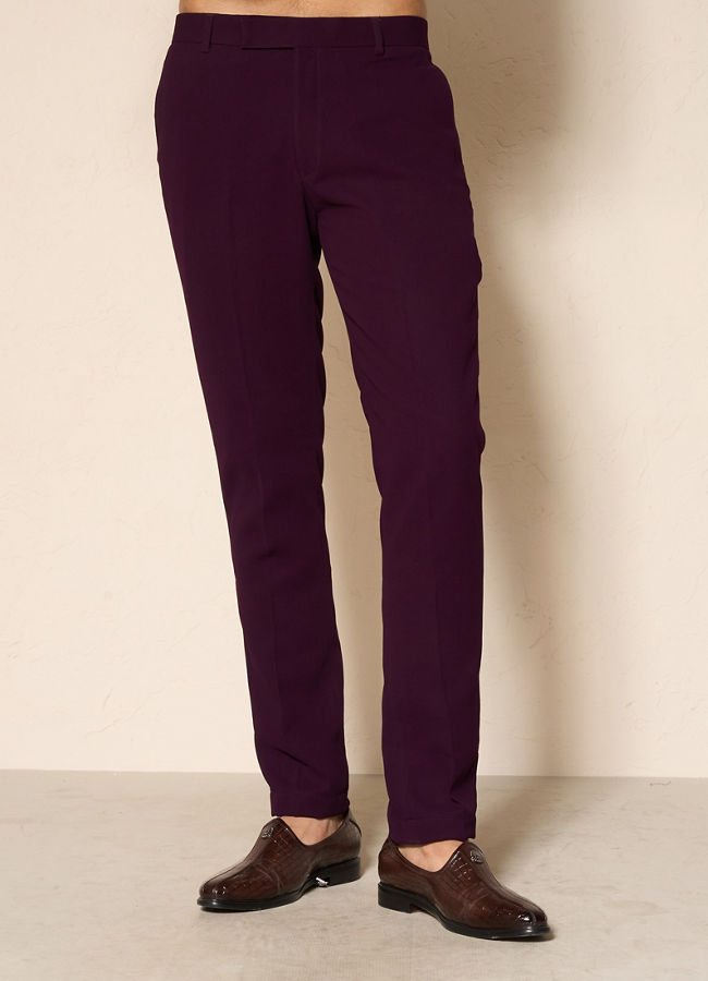 Manyavar Men Exquisite Purple Velvet Indo Western