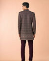 Manyavar Men Exquisite Purple Velvet Indo Western