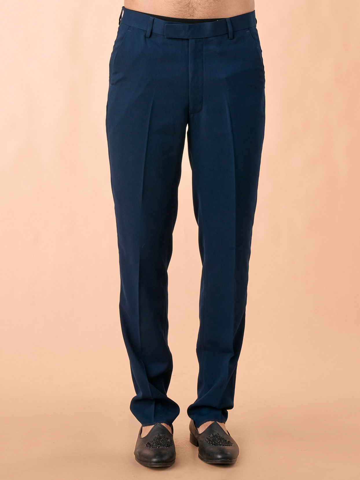 Manyavar Men Teal Blue Velvet Indo Western