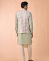 Manyavar Men Enchanting Light Mid Green Nehru Jacket