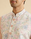 Manyavar Men Elegant Charm Cream Nehru Jacket