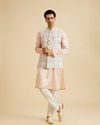 Manyavar Men Elegant Charm Cream Nehru Jacket