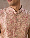 Manyavar Men Elegant Beige Nehru Jacket