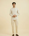 Manyavar Men Beige Quintessential Short Kurta