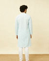 Tropical Blue Floral Chikankari Embroidered Kurta Set image number 5