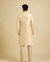 Manyavar Men Light Cream Embroidered Kurta Set