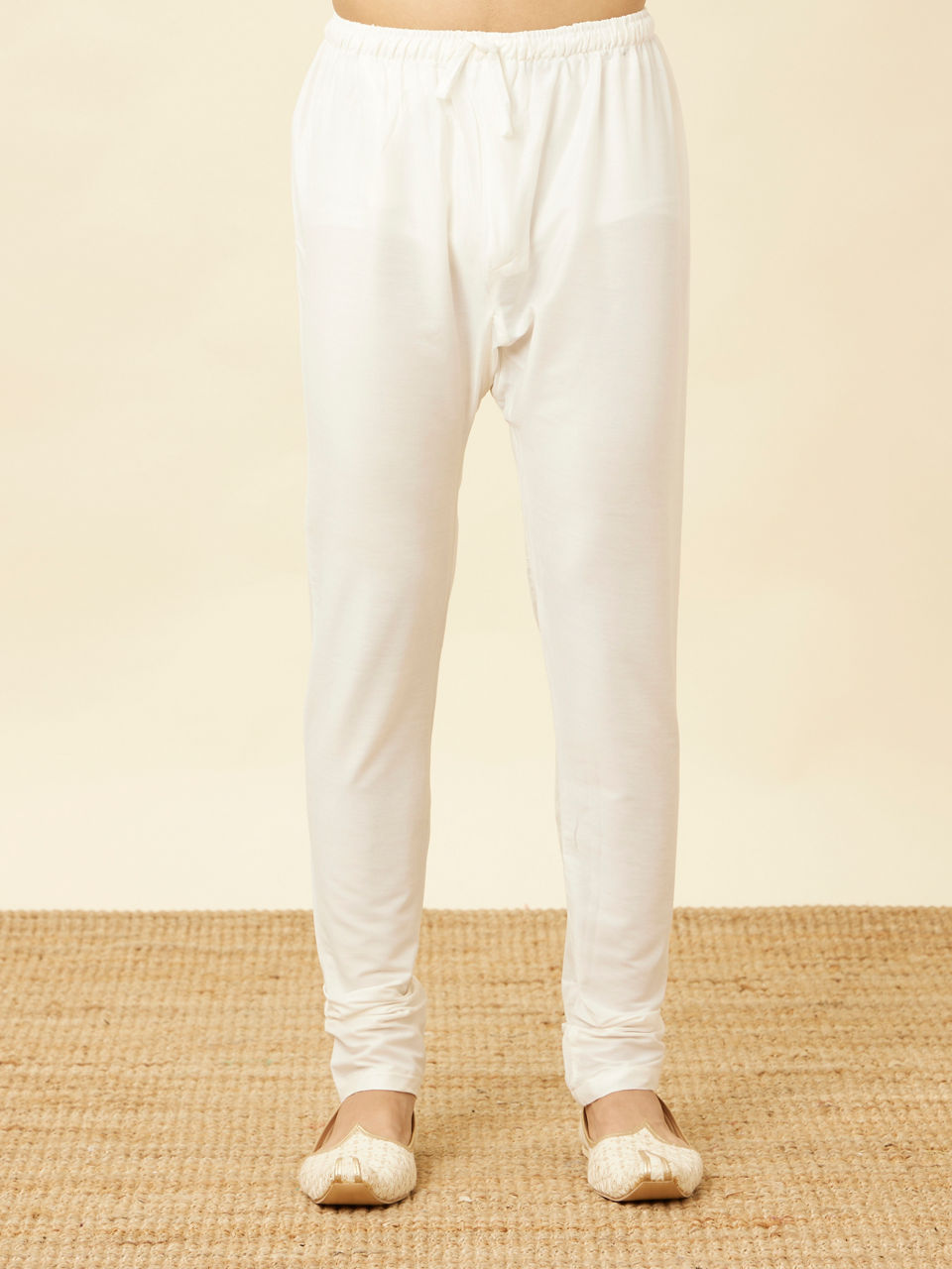 Manyavar Men Elegant Cream Kurta Pajama