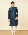 Indigo Blue Booti Work Kurta Pajama image number 2