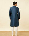 Indigo Blue Booti Work Kurta Pajama image number 5