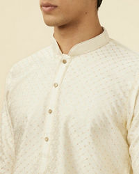 Manyavar Men Crisp White Kurta Pajama