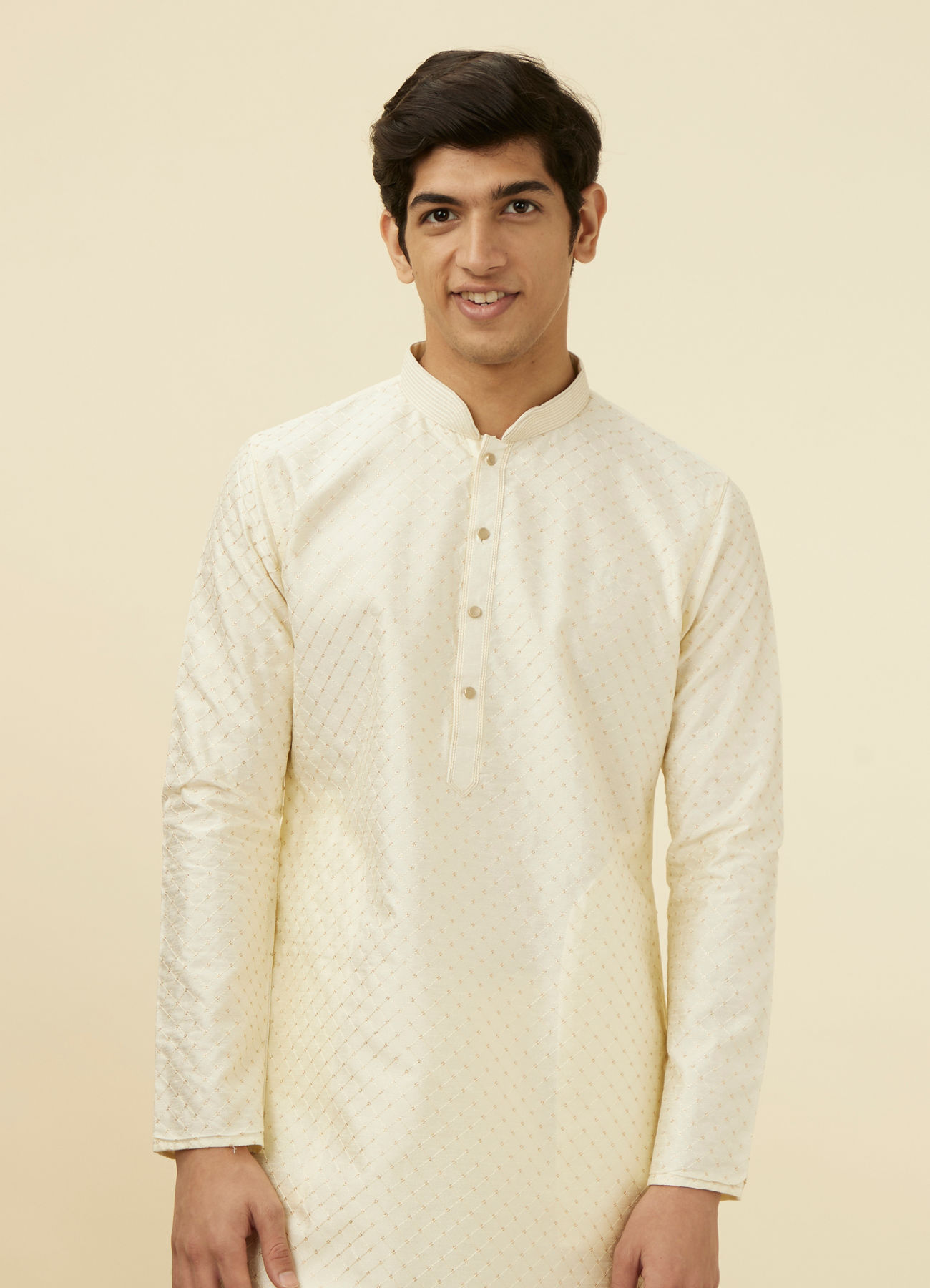 Manyavar Men Crisp White Kurta Pajama