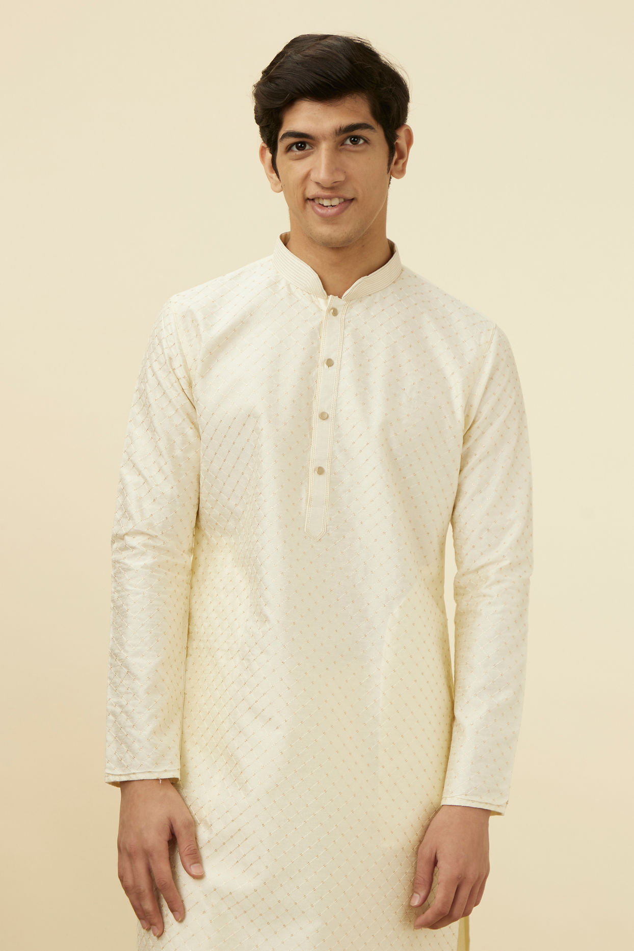 Manyavar Men Crisp White Kurta Pajama