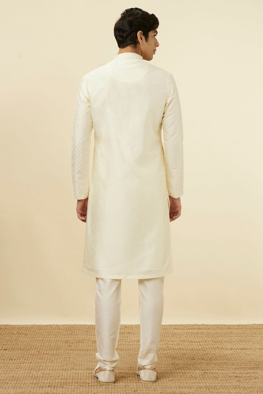 Manyavar Men Crisp White Kurta Pajama