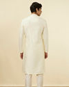 alt message - Manyavar Men Crisp White Kurta Pajama image number 5