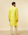 Manyavar Men Blazing Yellow Embroidered Sequinned Kurta Set