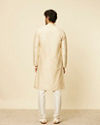 alt message - Manyavar Men Sand Beige Sequined Kurta Set image number 5