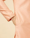 Manyavar Men Coral Pink Sitara Embellished Kurta Set