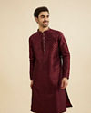 Royal Maroon Printed Kurta Set