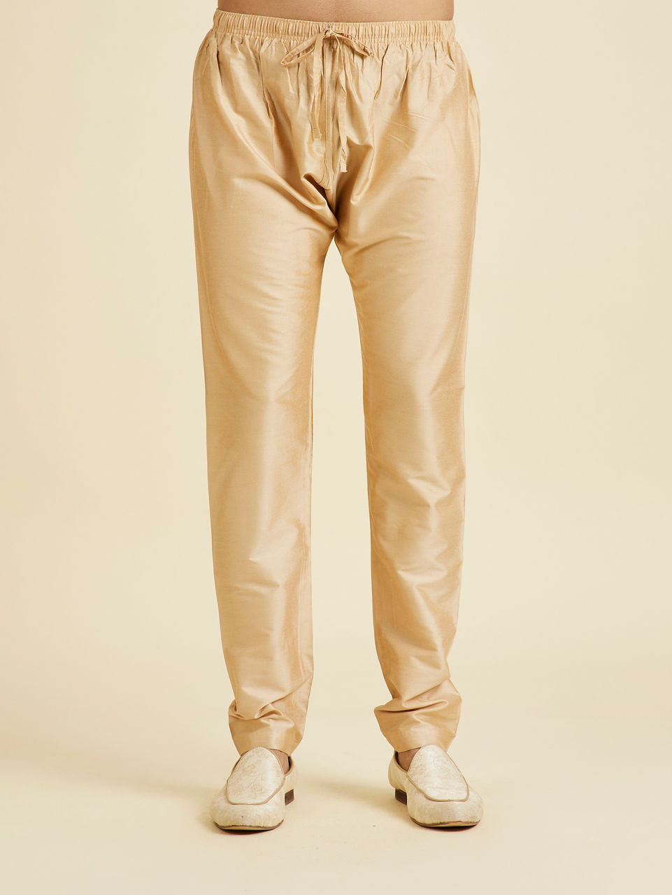 Manyavar Men Sea Green Kurta Pajama With Golden Motifs