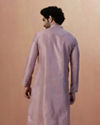 alt message - Manyavar Men Light Pink Jacquard Kurta Pajama image number 4