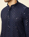 Manyavar Men Elegant Blue Kurta Pajama